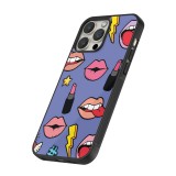 Coque iPhone 15 Pro - Silicone rigide noir Lips and lipgloss