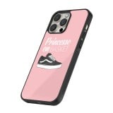 Coque iPhone 15 Pro - Silicone rigide noir princesse en basket