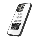 Coque iPhone 15 Pro - Silicone rigide noir Le truc globalement bats les couilles