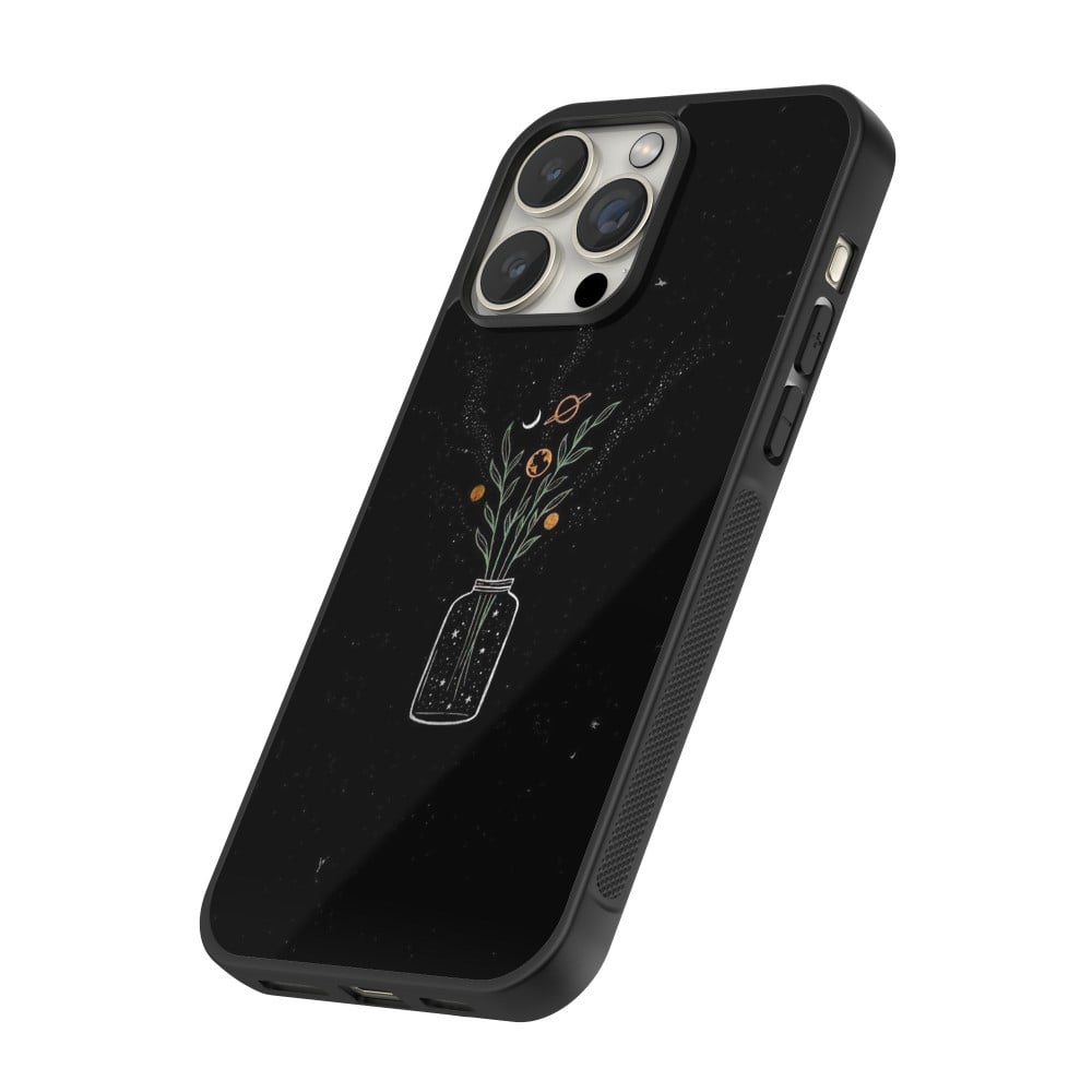 Coque iPhone 15 Pro - Silicone rigide noir Vase black