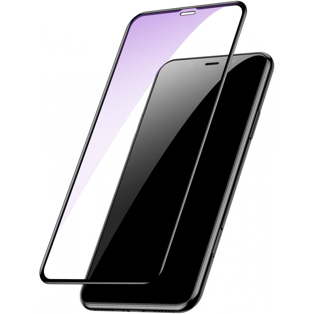 3D Tempered Glass iPhone 11 - Vitre de protection d'écran intégrale  anti-lumière bleue avec bords noirs - Acheter sur PhoneLook
