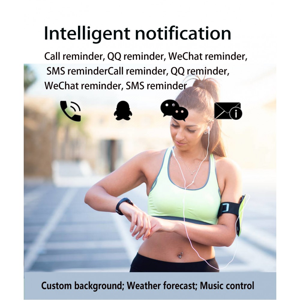 Active Fitness Tracker M7 - Bracelet sportif intelligent Montre connectée Bluetooth - Bleu électrique