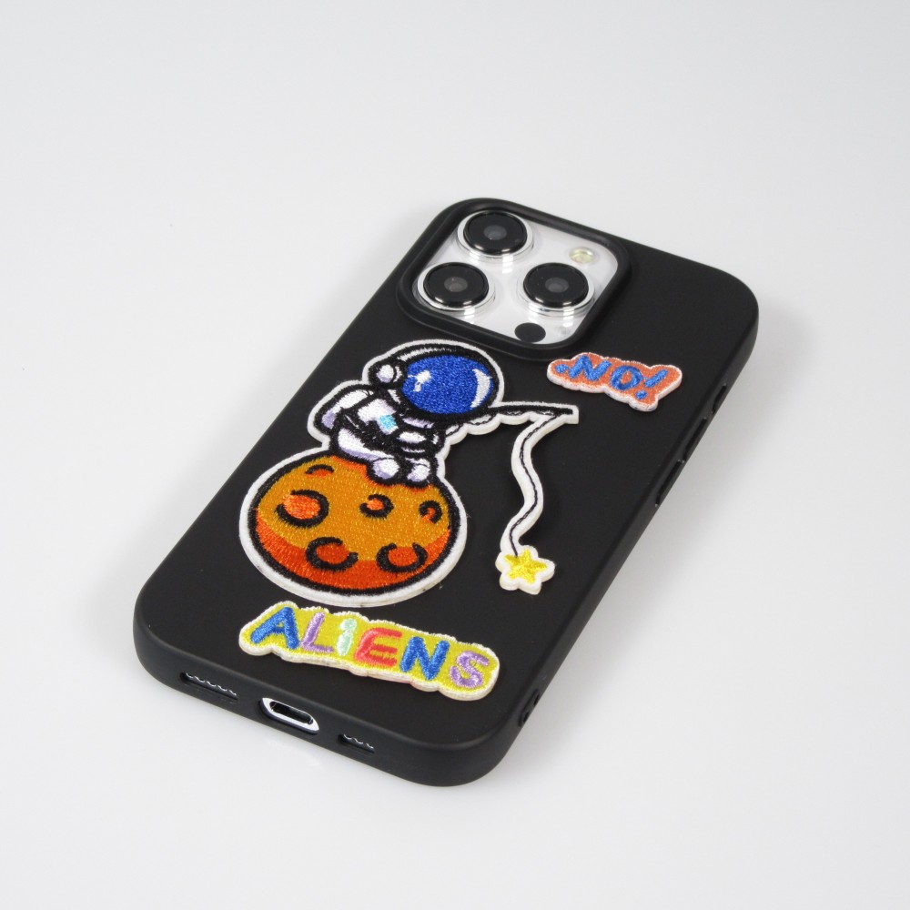 Autocollant sticker pour téléphone/tablette/ordinateur brodé en 3D - Astronaut holding moon