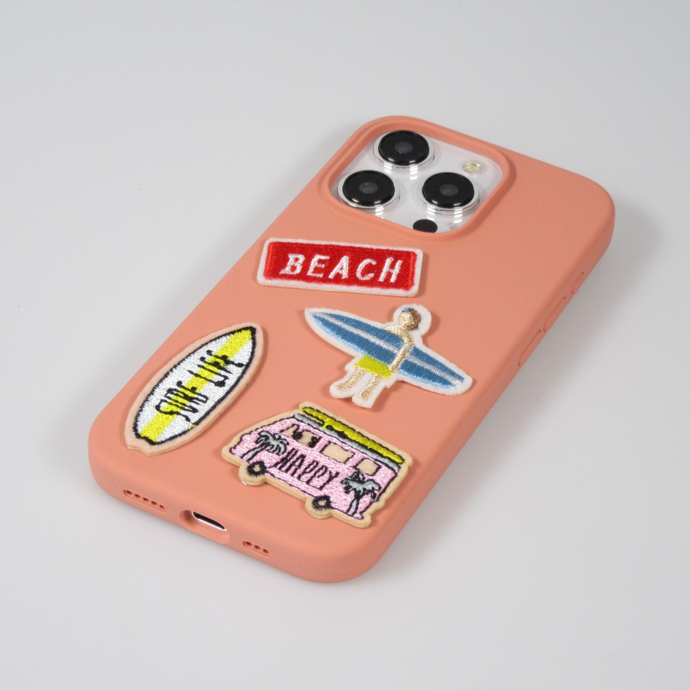 Autocollant sticker pour téléphone/tablette/ordinateur brodé en 3D - Boucle rose
