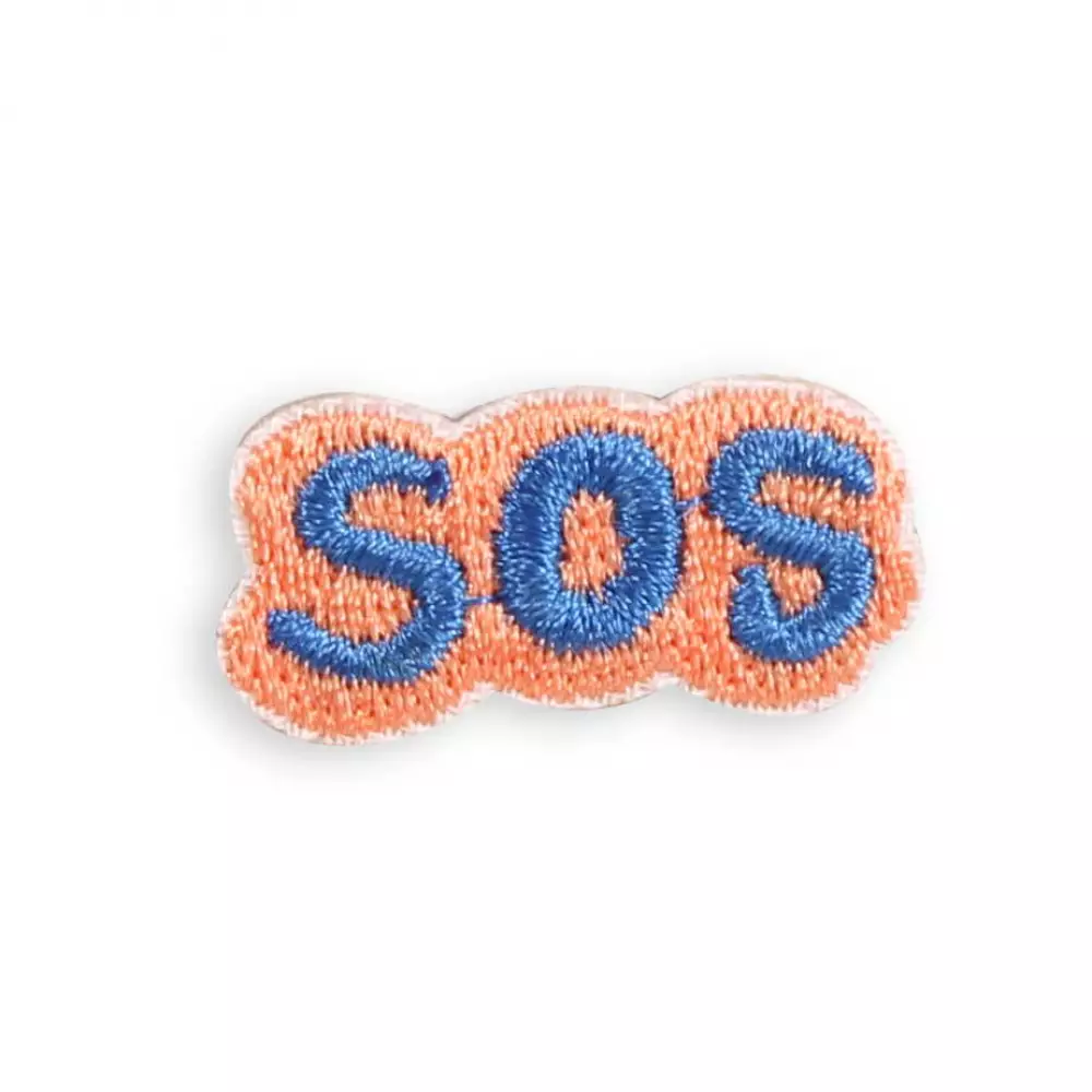 Sticker Aufkleber für Handy/Tablet/Computer 3D gestickt - SOS