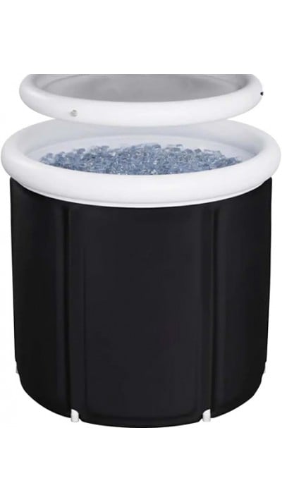 Baignoire pliable de haute qualité bain de glace 320L Ice Bath thérapie eau froide Indoor & Outdoor - Noir