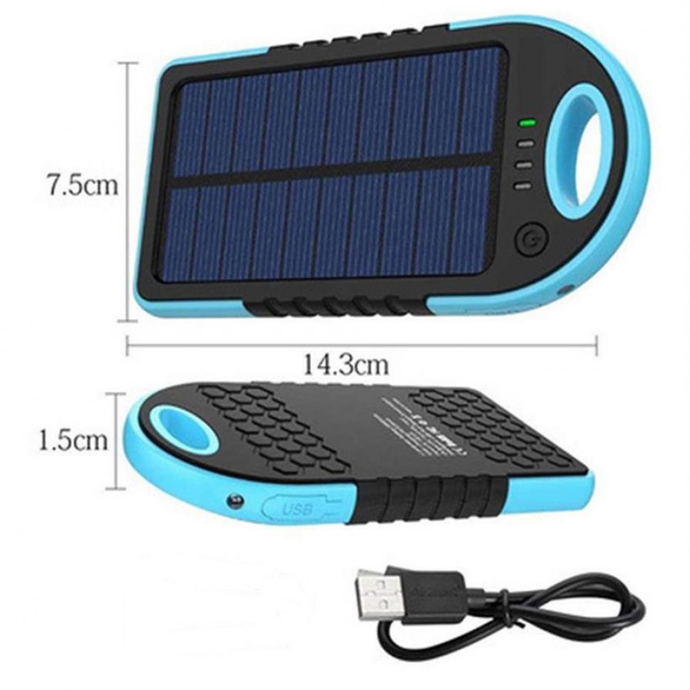 Chargeur solaire étanche IPX4 pour panneau solaire portable 30 W avec port  USB QC 3.0 et sortie DC 5 V (10 ports) Chargeur solaire pour téléphone