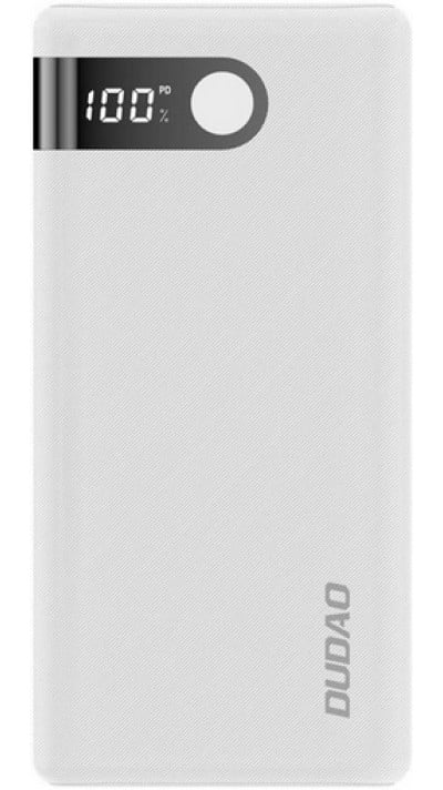 Batterie externe K9Pro  Power Bank Dudao ultra performant 20000mAh 2 x USB-A et 1 x USB-C - Blanc