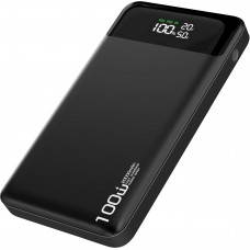 Externer Outdoor-Akku Power Bank Power Delivery PD 100W mit 20000 mAh und LED-Anzeige - Schwarz