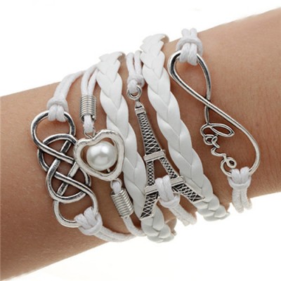 Bracelet sweet Tour Eiffel - Blanc