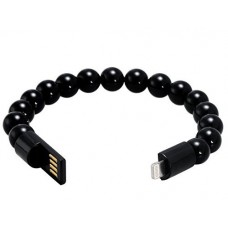 Bracelet avec connecteur Lightning (iPhone) vers USB-A pour une utilisation nomade - Noir