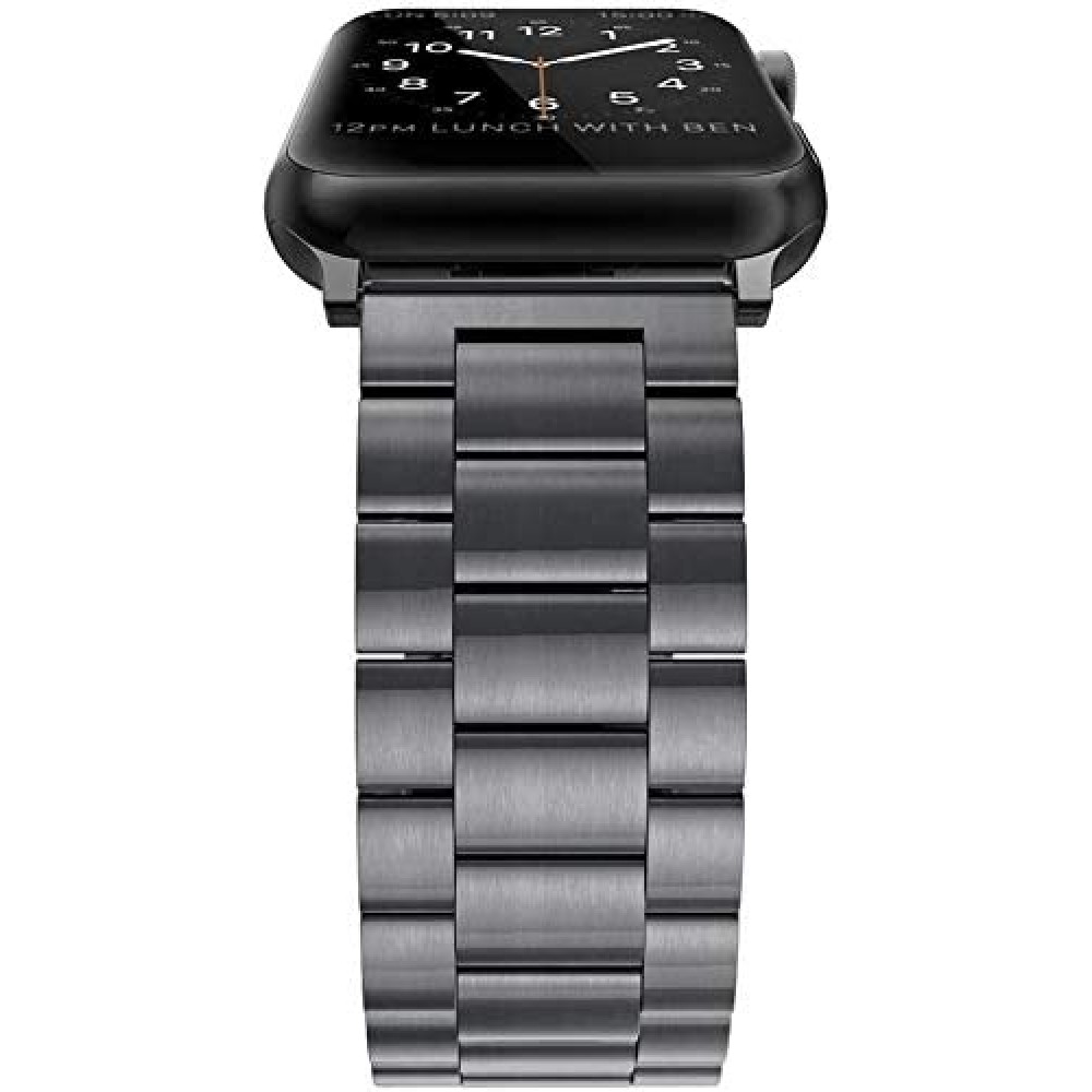 Bracelet acier maillons Apple Watch - noir