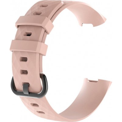 Bracelet sportif en silicone - Taille S - Rose - Fitbit Charge 3 / 4