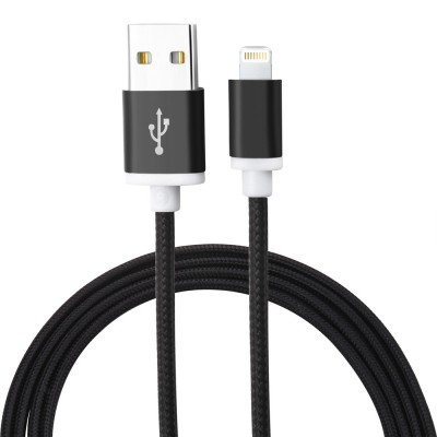 Câble Lightning (1.5 m) iPhone vers USB - Nylon argent PhoneLook - Acheter  sur PhoneLook