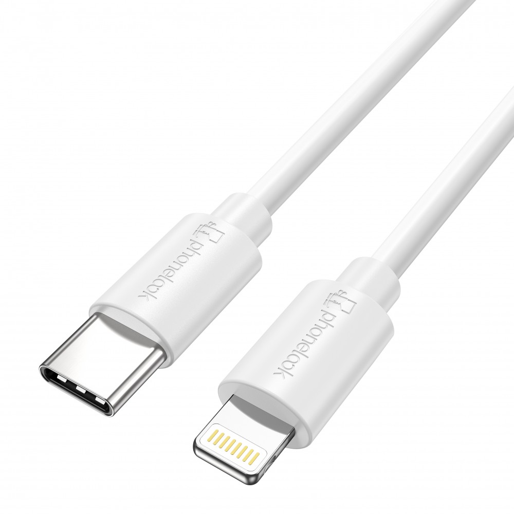 Cable IPhone 6A charge rapide : 1 m BLANC – iremaxmaroc