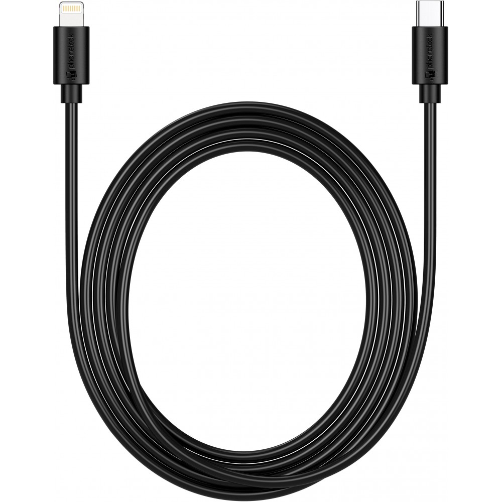 iPhone Ladekabel (2 m) Lightning auf USB-C - PhoneLook - Schwarz