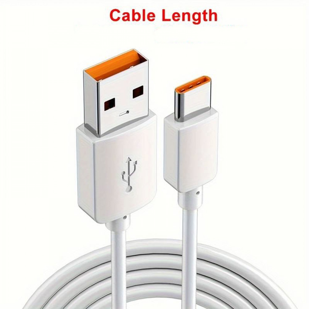 Câble de recharge ultra long USB-A vers USB-C 5 mètres - Blanc