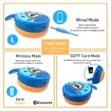 Casque cool sans fil Bluetooth 5.3 pour enfants avec volume atténué 85dB et design amusant - Shark