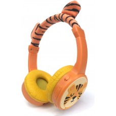 Casque cool sans fil Bluetooth 5.3 pour enfants avec volume atténué 85dB et design amusant - Tigre