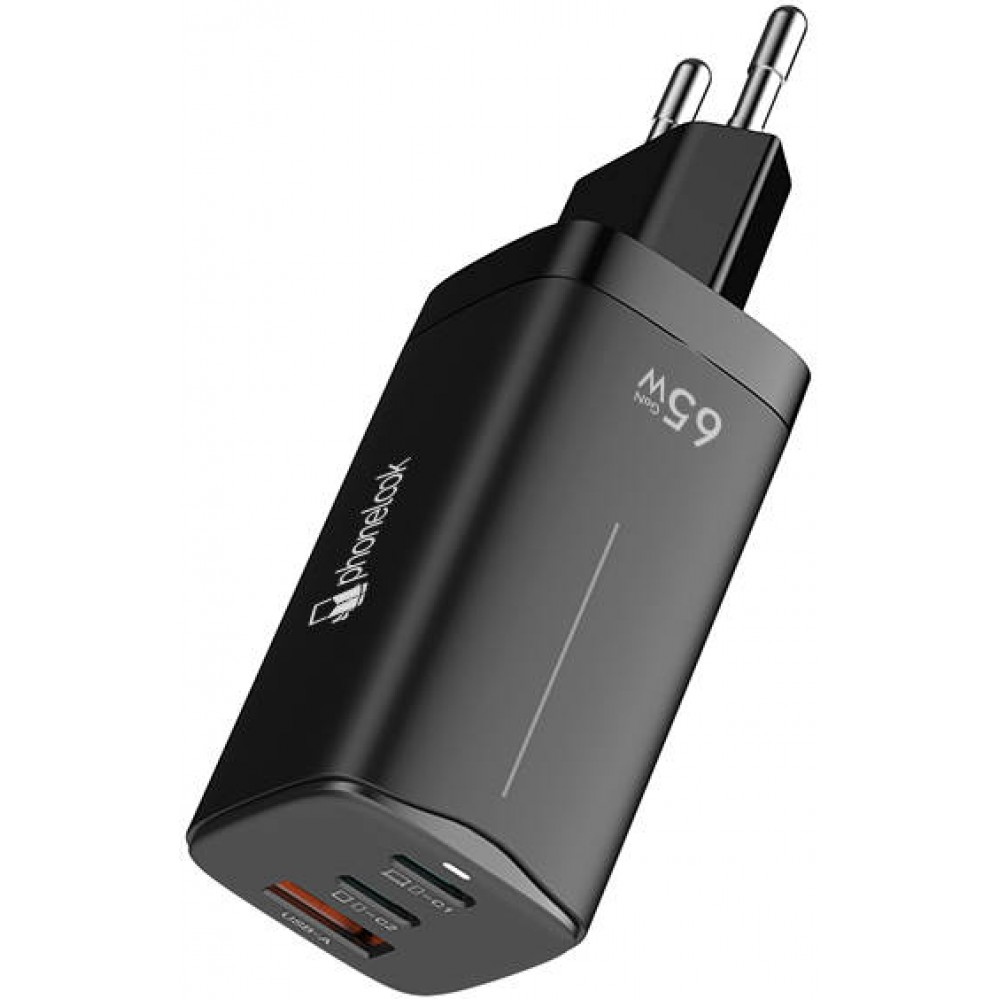 Chargeur rapide de voiture, 2x USB-C Power Delivery/Qualcomm ®, 45 W, noir