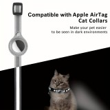 Collier de sécurité pour chats avec petite clochette, matériau réfléchissant et support Apple AirTag - Noir - AirTag