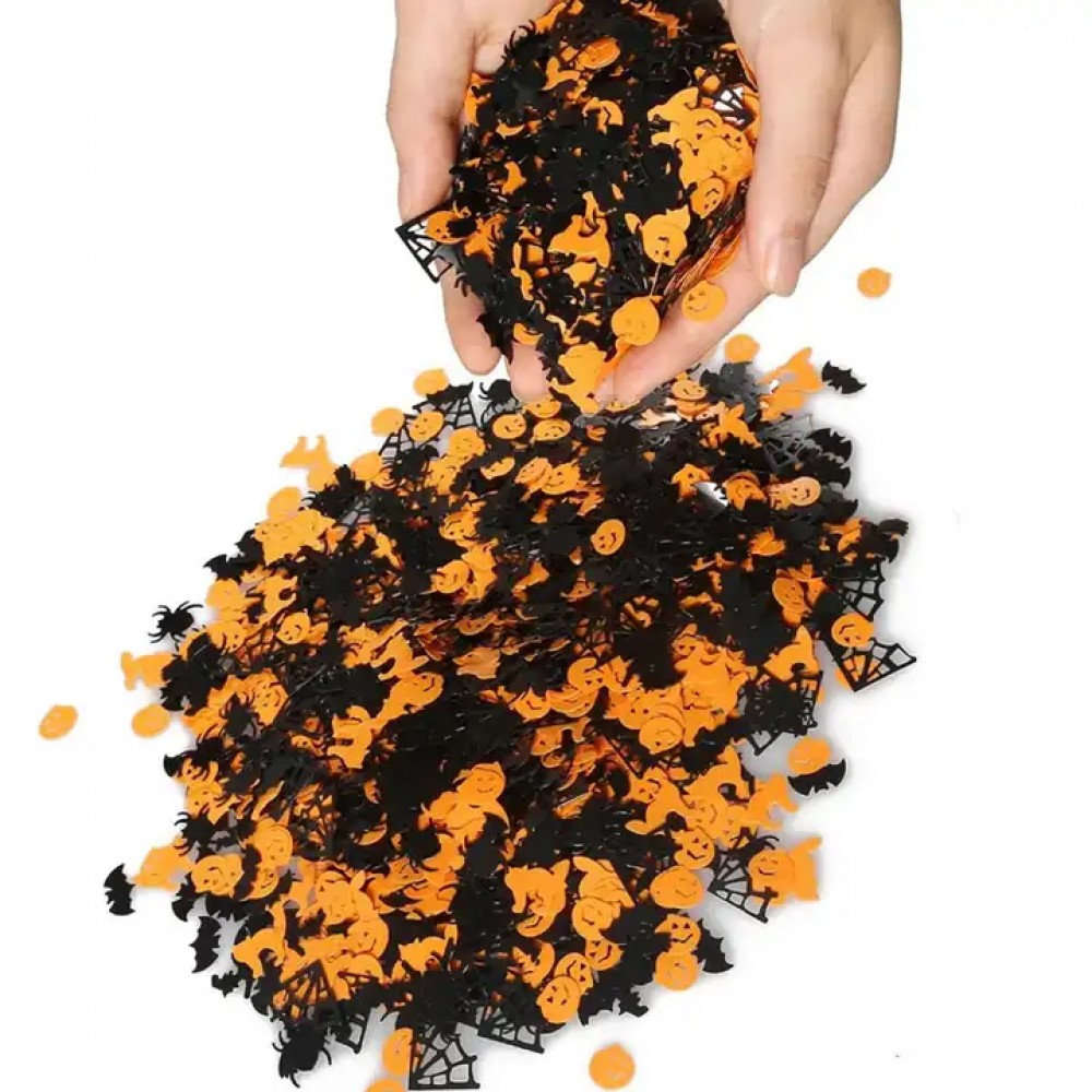 Confettis Chauve-Souris Or/Noir (15 g) - Déco Table Halloween