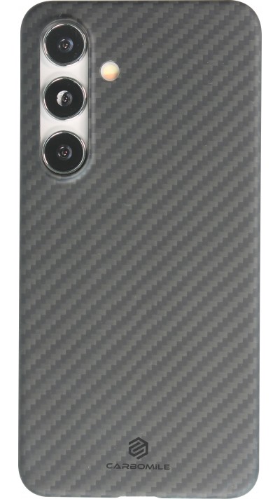 Coque Samsung Galaxy S24+ - Carbomile case de protection en fibre de carbone aramide véritable - Noir