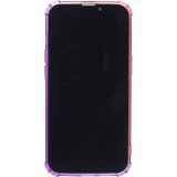 iPhone 15 Pro Case Hülle - Gummi Bumper Rainbow mit extra Schutz für Ecken Antischock - rosa - Violett