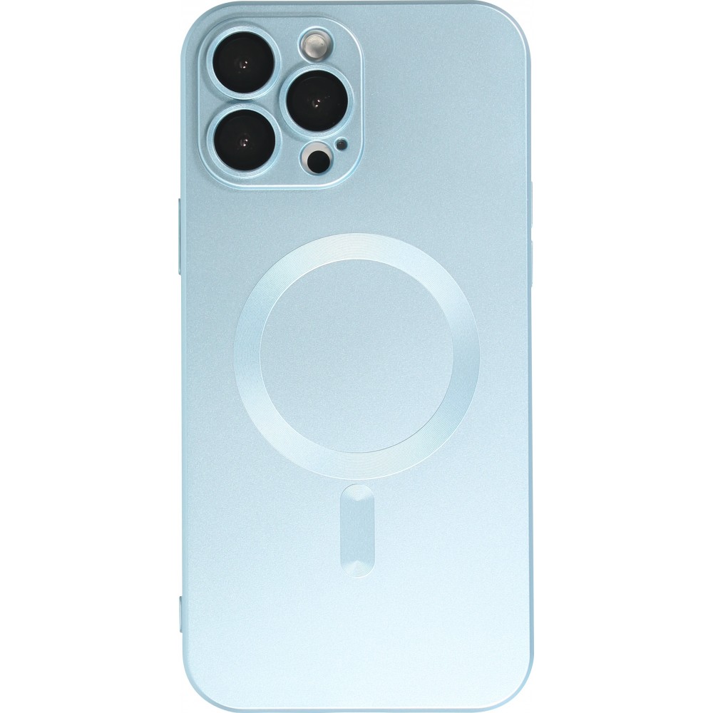 Coque iPhone 14 Pro - Gel souple avec vitre de protection caméra MagSafe -  Bleu - Acheter sur PhoneLook