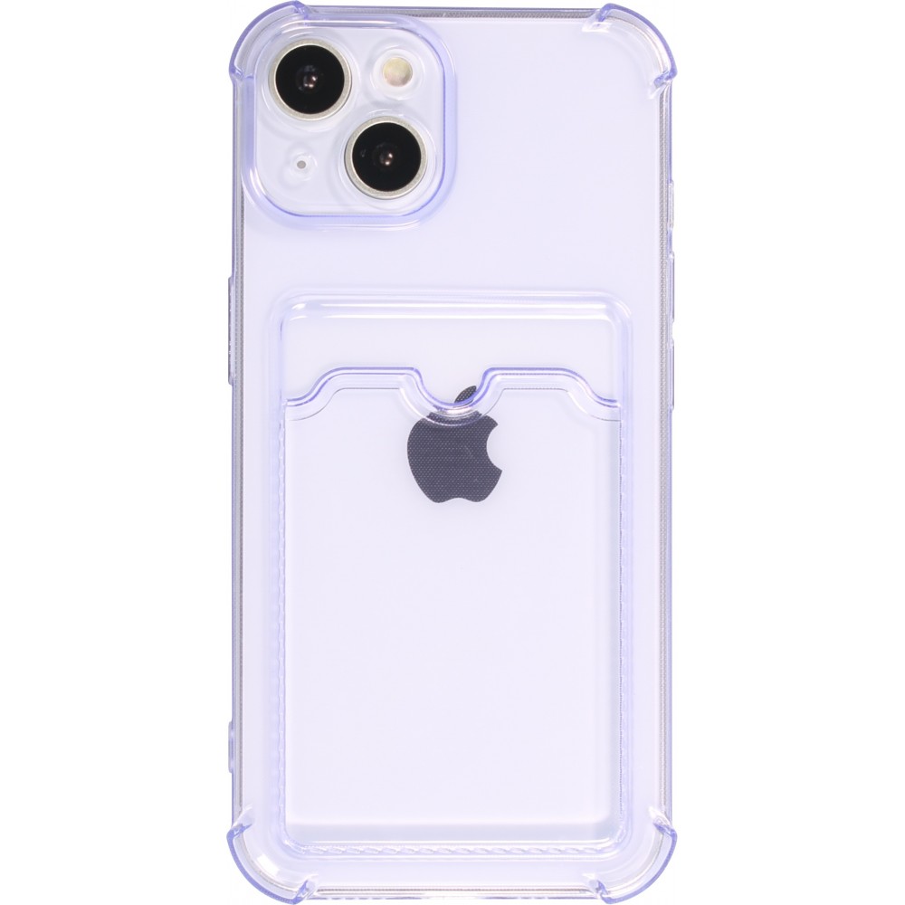Coque Transparente iPhone 13 Mini Magsafe avec bords colorés (bleu) - Coque -telephone.fr