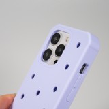 iPhone 15 Pro Case Hülle - Dicke Silikonhülle mit Löcher für Aufsteck-Sticker - Hellblau