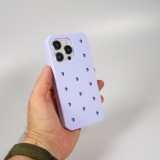 iPhone 15 Pro Case Hülle - Dicke Silikonhülle mit Löcher für Aufsteck-Sticker - Hellblau