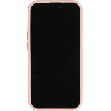 iPhone 15 Pro Case Hülle - Mattes Soft-Touch-Silikon mit Relieflinien - Rosa