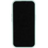 Coque iPhone 14 Pro Max - Silicone mat soft touch avec lignes en relief  - Turquoise