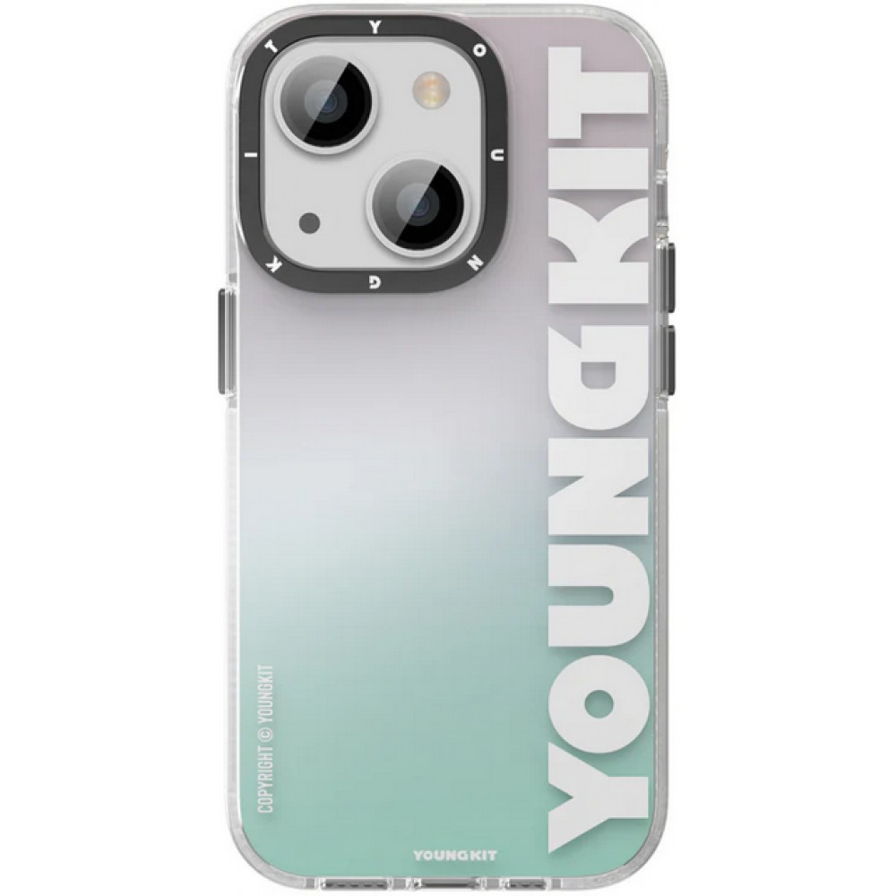 Coque iPhone 14 - Youngkit Gradient Protective Case avec Magsafe - Bleu clair