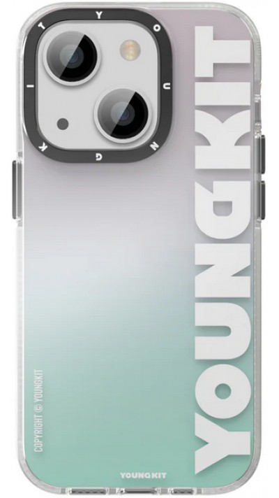 Coque iPhone 14 - Youngkit Gradient Protective Case avec Magsafe - Bleu clair