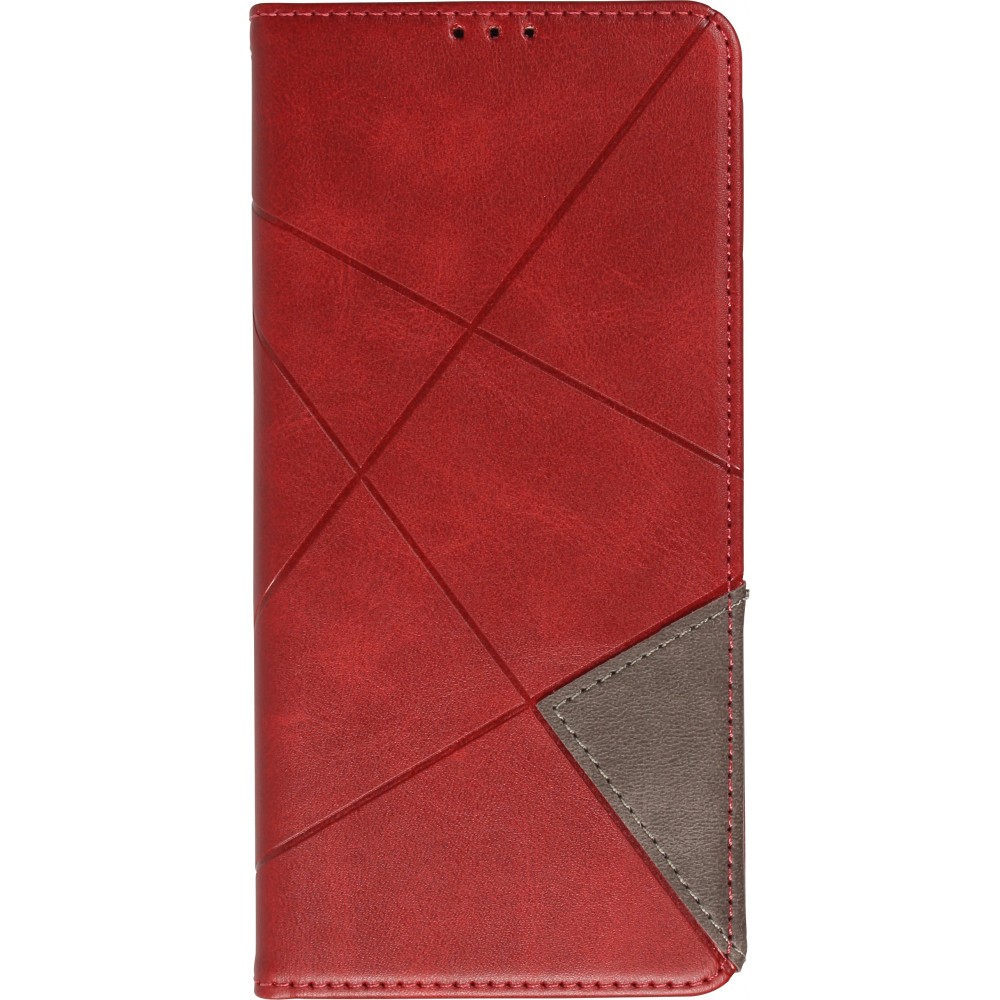 Coque iPhone 15 - Flip Géometrique - Rouge