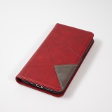 Coque iPhone 15 - Flip Géometrique - Rouge