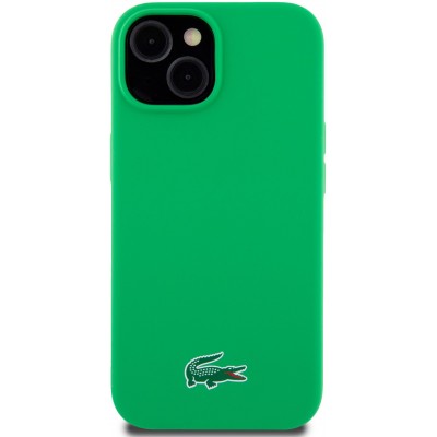 Coque iPhone 15 - Lacoste silicone soft touch Magsafe - Vert