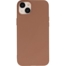 Coque iPhone 15 Plus - Silicone Mat - Brun