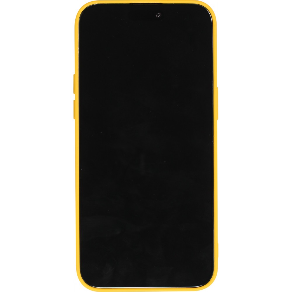 Coque iPhone 15 Plus - Silicone Mat jaune