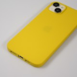 Coque iPhone 15 Plus - Silicone Mat jaune