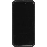 Coque iPhone 15 Pro - Case épais en silicone avec des trous pour les stickers à fixer - Noir