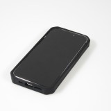 Coque iPhone 15 Pro - Case épais en silicone avec des trous pour les stickers à fixer - Noir