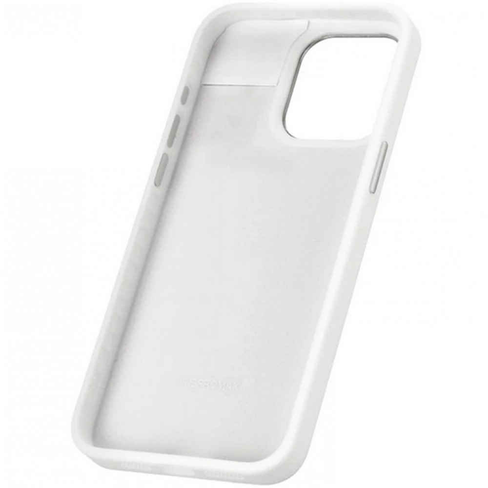 Coque iPhone 15 Pro Max - E-Ink Display DIY avec technologie NFC pour photo personnalisée - Blanc