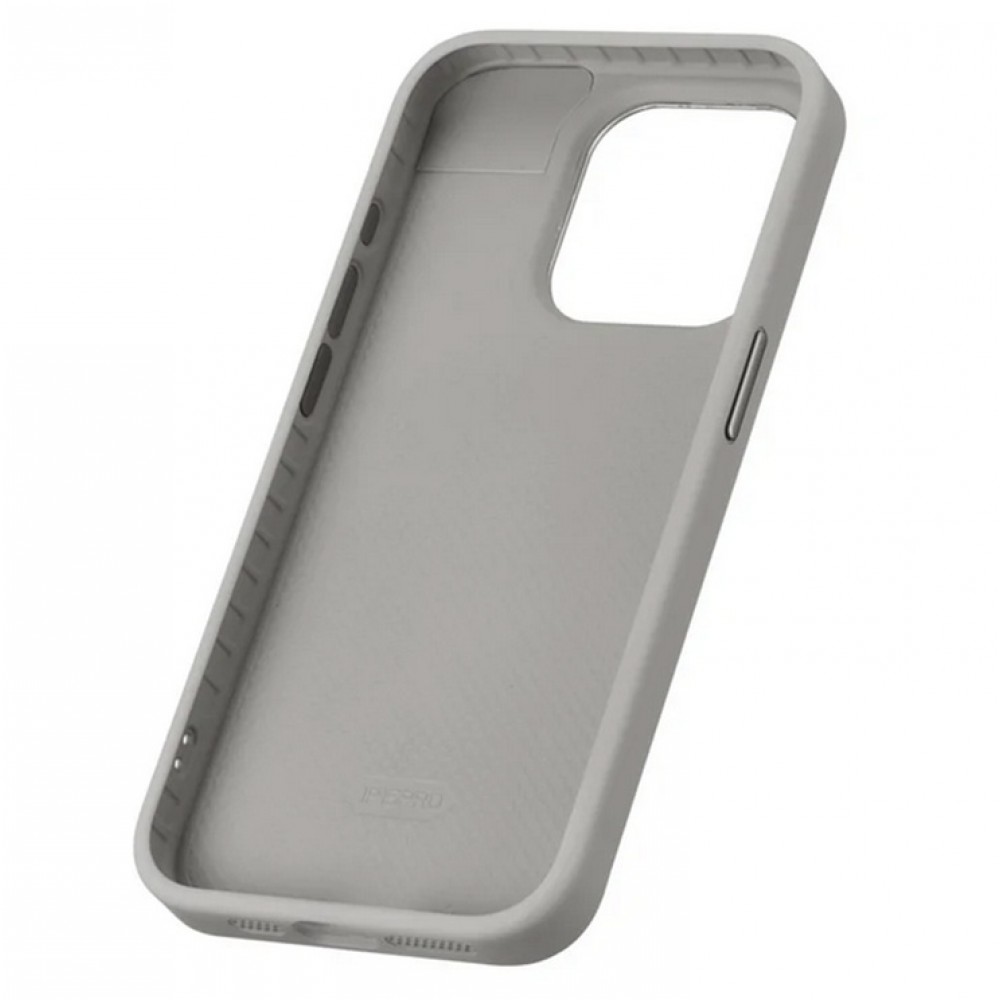 Coque iPhone 15 Pro Max - E-Ink Display DIY avec technologie NFC pour photo personnalisée - Gris