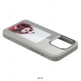 Coque iPhone 15 Pro Max - E-Ink Display DIY avec technologie NFC pour photo personnalisée - Gris