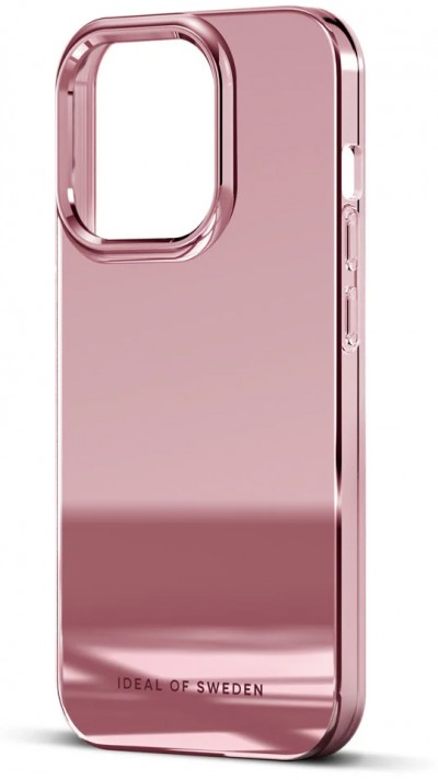 Coque iPhone 15 Pro - Ideal of Sweden miroir ruby pink silicone rigide - Rose