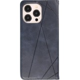 Hülle iPhone 15 Pro Max - Flip Geometrisch blau