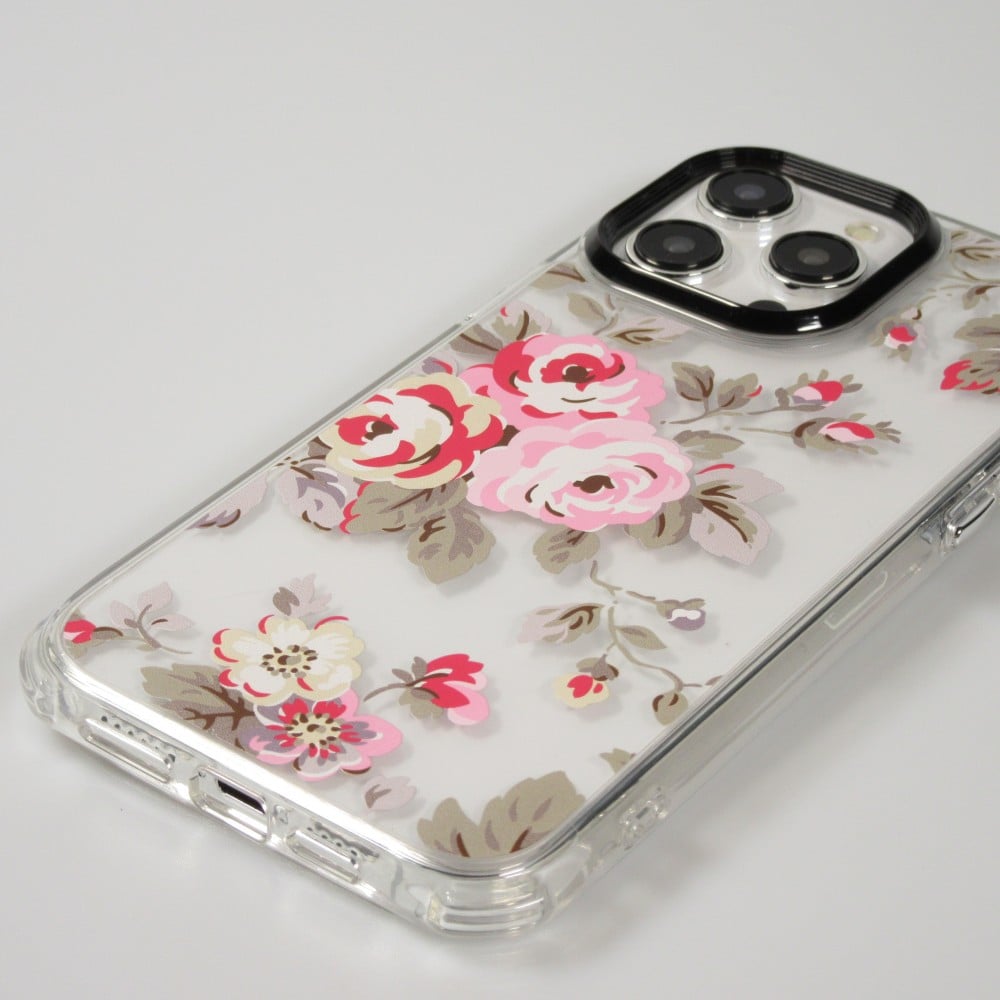 Selencia ﻿Coque design en silicone avec cordon amovible pour iPhone 15 -  Irregular Check Sand Pink